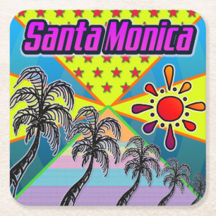Porta-copo De Papel Quadrado Santa Monica Freedom Coaster