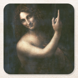 Porta-copo De Papel Quadrado Santo João Batista, Leonardo da Vinci
