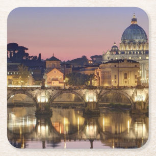 Porta-copo De Papel Quadrado Santuários Sedes por o orarium Romae