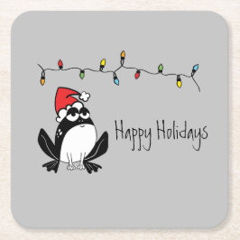 Porta-copo De Papel Quadrado Sapo de Natal Whimsical