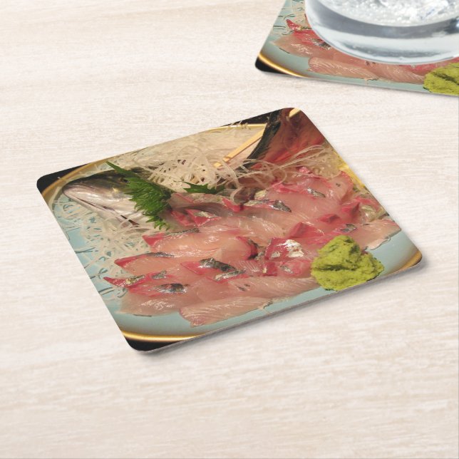 Porta-copo De Papel Quadrado Sashimi 刺 身 (Inclinado)