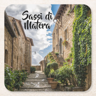 Porta-copo De Papel Quadrado Sassi di Matera Itália Degraus Rústicos de Hera