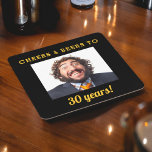 Porta-copo De Papel Quadrado Saúde e Cervejas Milestone Foto de Aniversário<br><div class="desc">Adicione um toque pessoal à sua comemoração de marco com a Porta copos de Papel Quadrado de Keepsasasasasak do Milestone Cheers & Beers. Apresentando uma design de "Cheers & Beers" festiva, essas portas copos podem ser personalizadas com uma foto acarinhada para criar uma manutenção única e memorável. Fabricados com papel...</div>