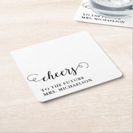 Porta-copo De Papel Quadrado Saúde Noiva Para Ser Evento De Casamento