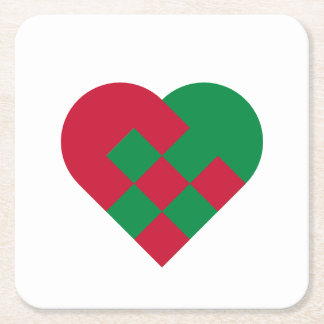 Porta-copo De Papel Quadrado Scandinavian Yule Hear - Christmas Holiday -