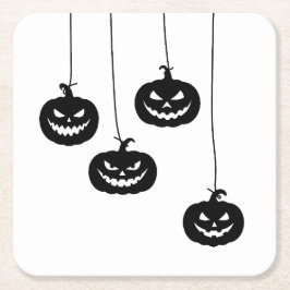 Porta-copo De Papel Quadrado Scary Pumpkin hanging