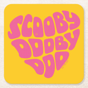 Porta-copo De Papel Quadrado Scooby Dooby Doo Heart