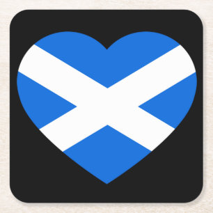 Porta-copo De Papel Quadrado Scotland Heartflag porta copos