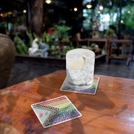 Porta-copo De Papel Quadrado Script de Gay LGBT de Sinalizador do Arco-Íris Pro