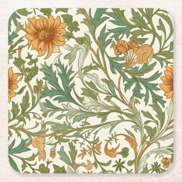 Porta-copo De Papel Quadrado Seamless Arts and Crafts style repeating pattern