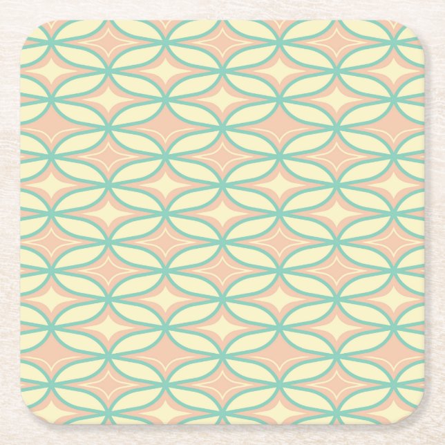 Porta-copo De Papel Quadrado  Seamless geometric pattern in diamond shapes  (Frente)