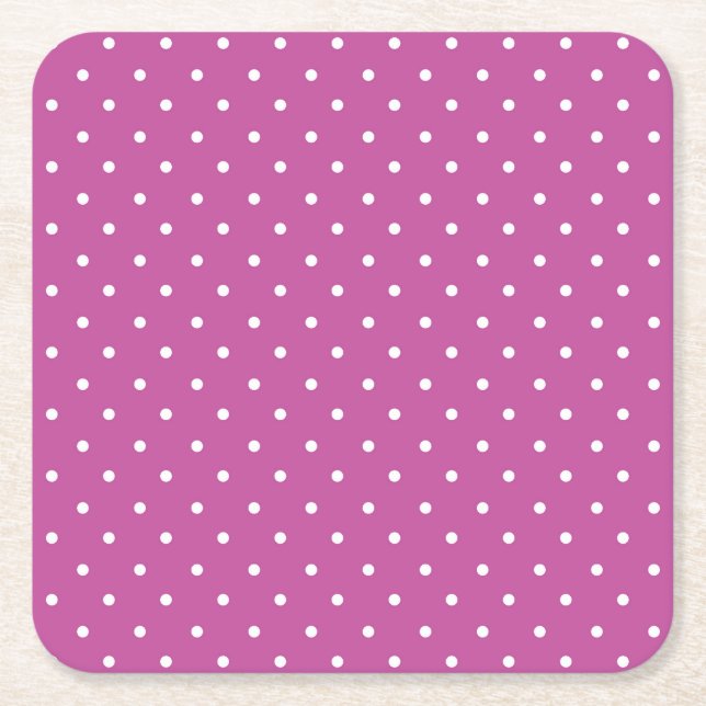 Porta-copo De Papel Quadrado Seamless magenta background polka dot pattern (Frente)