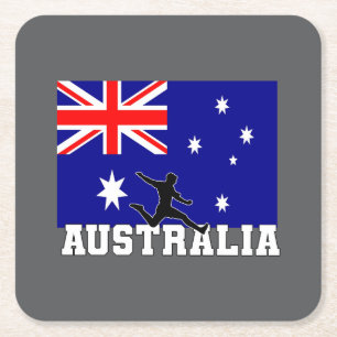 Porta-copo De Papel Quadrado Seleção Australiana de Futebol