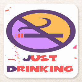 Porta-copo De Papel Quadrado SEM FUMAR APENAS BEBENDO Porta copos