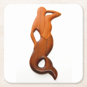 Porta-copo De Papel Quadrado sereia tan da vigia