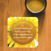 Serenity Prayer Amarelo Sunflower