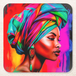 Porta-copo De Papel Quadrado Série Beleza Vibrante 1