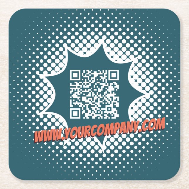 Porta-copo De Papel Quadrado Serviço de Limpeza de Casa Azul Personalizado WWW (Frente)