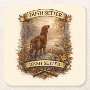 Porta-copo De Papel Quadrado Setter Irlandês