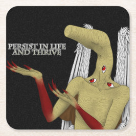 Porta-copo De Papel Quadrado Seu Anjo Guardião dá palavras de encorajamento