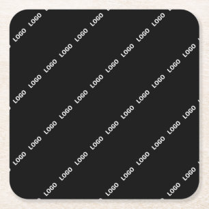 Porta-copo De Papel Quadrado Seu logotipo, design ou foto em ladrilhos diagonai