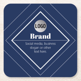 Porta-copo De Papel Quadrado Seu Logotipo e Design Moderno Personalizável | Azu