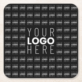 Porta-copo De Papel Quadrado Seu logotipo ou imagem Padrão com anúncio Logotipo