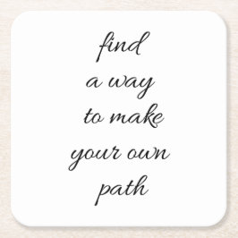 Porta-copo De Papel Quadrado Seu próprio caminho - suporte de papel