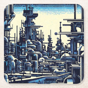 Porta-copo De Papel Quadrado SF Füturística - Corte 4