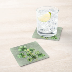Porta-copo De Papel Quadrado Shamrock Verde Belo