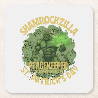 Porta-copo De Papel Quadrado Shamrockzilla Pacificador: Dia de São Patrício Kai