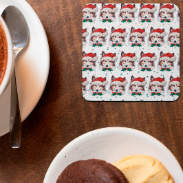 Porta-copo De Papel Quadrado Sheltie Dog Breed Natal Stars