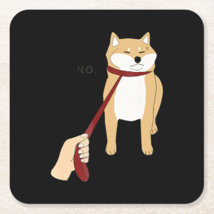 Porta-copo De Papel Quadrado Shiba inu design engraçada para cães não