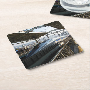 Porta-copo De Papel Quadrado Shinkansen Série 500 新 幹 線 Comboio