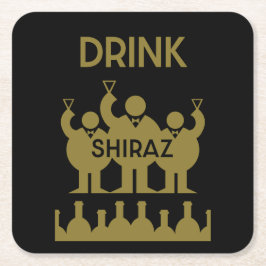 Porta-copo De Papel Quadrado Shiraz Wine Drinkers