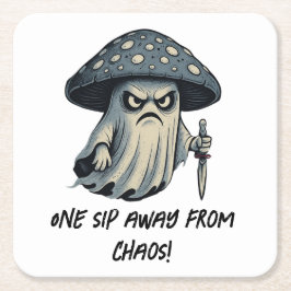 Porta-copo De Papel Quadrado Shroom do Assassino - Fantasma Louco com Faca