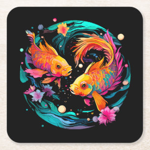 Porta-copo De Papel Quadrado Signo Astrológico de Peixes