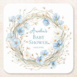 Porta-copo De Papel Quadrado Silly Goose Flor Silvestre Azul Conjunto de Papeis