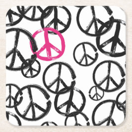 Porta-copo De Papel Quadrado Símbolo da paz