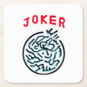 Porta-copo De Papel Quadrado Símbolo de jogo MahJong azulejo