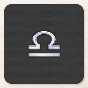 Porta-copo De Papel Quadrado Símbolo Moderno do Zodiac no estilo de pele cobra