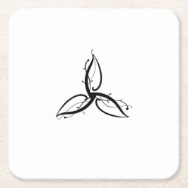 Porta-copo De Papel Quadrado Símbolo Triquetra Odin Norse Wicca