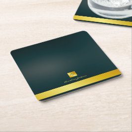 Porta-copo De Papel Quadrado Simple Professional Branding Logo