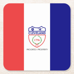 Porta-copo De Papel Quadrado Sinalizador de Cleveland, Ohio Square Paper Coaste