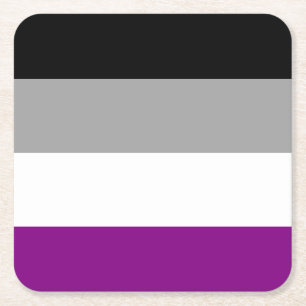 Porta-copo De Papel Quadrado Sinalizador de Orgulho Asexual LGBTQ