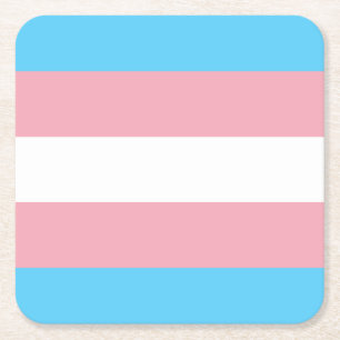 Porta-copo De Papel Quadrado Sinalizador do Orgulho Transgênero - Arco-Íris LGB
