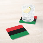 Porta-copo De Papel Quadrado Sinalizador Pan-Africano e Símbolo Unia / partido<br><div class="desc">PORTAS COPOS: Símbolo de bandeira pan-africano - UNIA / Uma tribanda horizontal de vermelho,  preto e verde. A bandeira pan-africana — também conhecida como bandeira afro-americana,  bandeira da Libertação Negra,  bandeira da UNIA. Muitas vezes usado com o movimento Black Lives Matter.</div>
