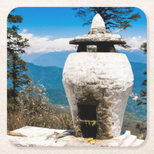 Porta-copo De Papel Quadrado Site de Culto Budista