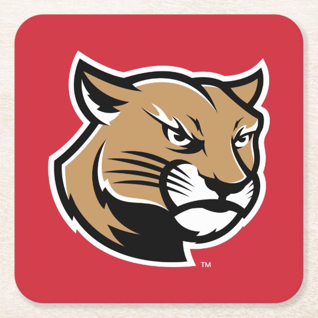 Porta-copo De Papel Quadrado SIUE Cougars (Frente)