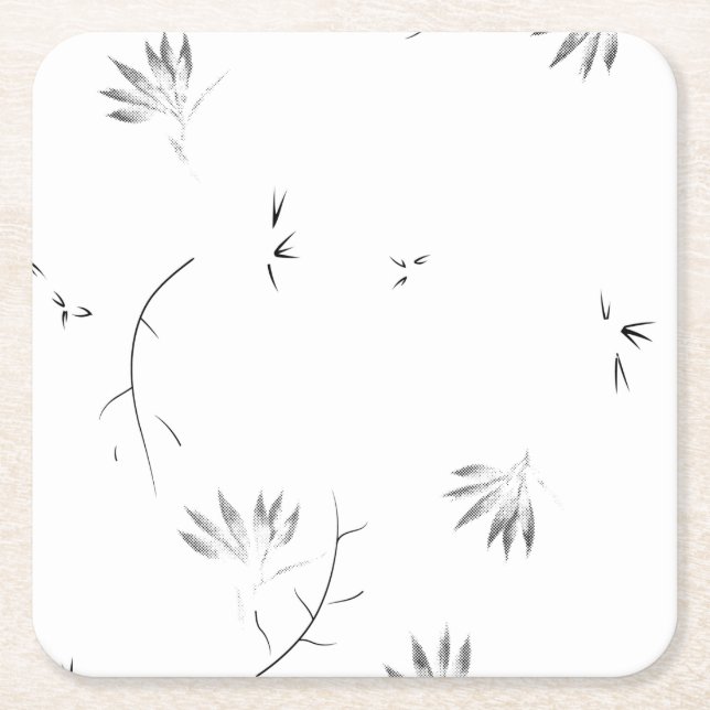 Porta-copo De Papel Quadrado Sketch, Granite Paper Coaster (Frente)